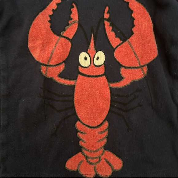 Lazy One Toddler Long Sleeve Navy Shirt With Lobster Size 2T - Picture 2 of 3